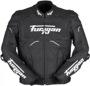 Furygan Raptor Evo 2 Motorcycle Leather Jacket, black-white, Size 2XL, black-white, Size 2XL