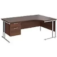 Dams International Right Hand Ergonomic Desk MC18ERP2SW 1,800 x 1,200 x 725 x 800 - 990 mm