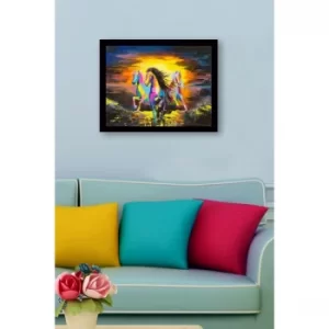 SC0958 Multicolor Decorative Framed MDF Painting