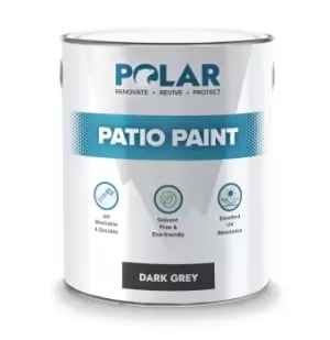 Polar Patio Floor Paint - Dark Grey - 5L