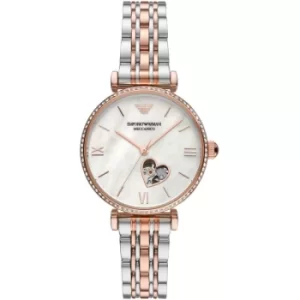 Ladies Emporio Armani Automatic Two-Tone Stainless Steel Watch