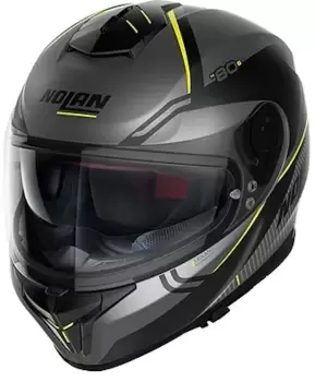 Nolan N80-8 Astute N-Com Helmet, grey-yellow, Size XS, grey-yellow, Size XS