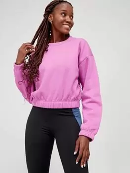 adidas Studio Lounge Sweat Top - Lilac Size XS, Women