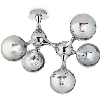 Ideal Lux Nodi - 5 Light Ceiling Light Chrome