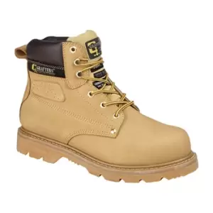 Grafters Mens Gladiator Safety Boots (9 UK) (Honey)