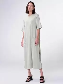 Aligne Fen Ladder Stitch T-Shirt Dress - Wasabi