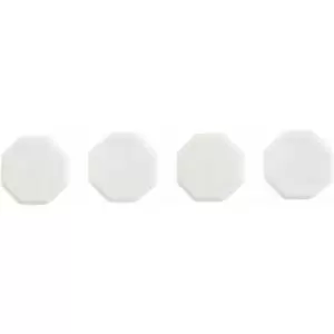 Premier Housewares - Set of Four White Marble Octagonal Coasters