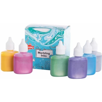 MIM25/6/A Marbling Ink Metallic 6 Assorted - Scola