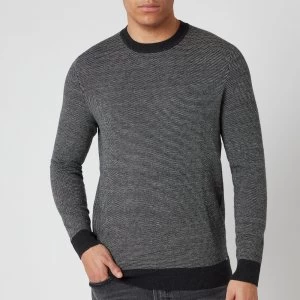 Superdry Mens Orange Label Crewneck Jumper - Dark Charcoal Birdseye - M