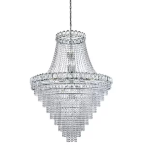 Louis Philipe 28 Light Chandelier Chrome Finish, E14