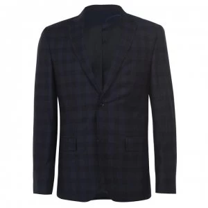 Calvin Klein Fitted Check Blazer - Navy DW4