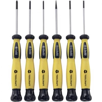 TOOLCRAFT Electrical & precision engineering , ESD Screwdriver set 6 Piece Slot, Phillips