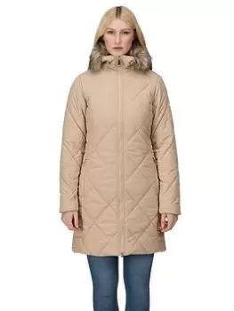 Regatta Fritha Quilted Jacket II - Beige, Beige, Size 12, Women