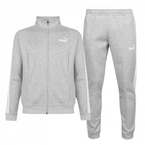 Puma Clean Fleece Tracksuit Mens - Castlerock/Wht