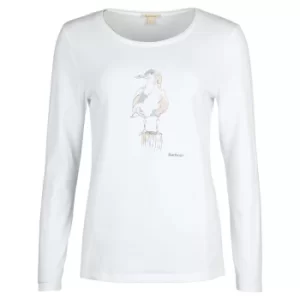 Barbour Womens Longshore L/S Tee White 10