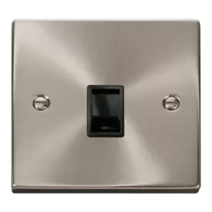 Click Scolmore Deco 1 Gang RJ11 Flush Socket - VPSC115BK