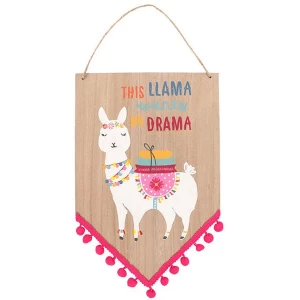 Wooden Llama Sign