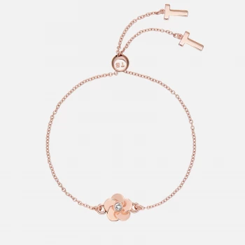 Ted Baker Womens Pelanna: Flower Bracelet - Rose Gold Tone/Clear Crystal