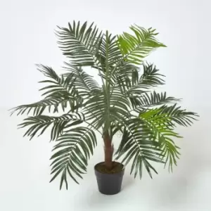 Homescapes - Green Mini Palm Tree Artificial Plant with Pot, 100cm - Green