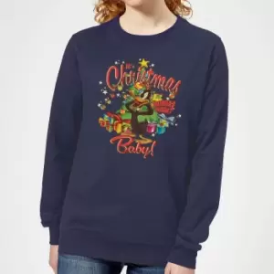 Looney Tunes Its Christmas Baby Womens Christmas Jumper - Navy - XL