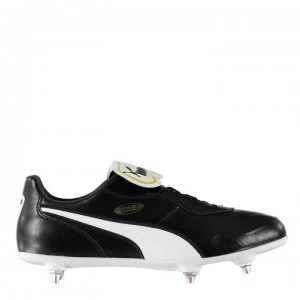 Puma King Top Soft Ground Football Boots - Black/White