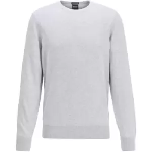 BOSS Pacas Crew Neck Knit Jumper - Grey