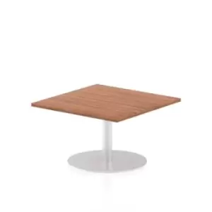 Italia Poseur Table Square 800/800 Top 475 High Walnut