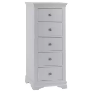 Sierra Sewla 5 Drawer Wellington Chest of Drawers - Grey