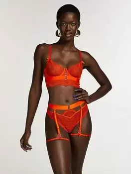 Hunkemoller Maisie Brazilian Brief - Orange, Size XL, Women