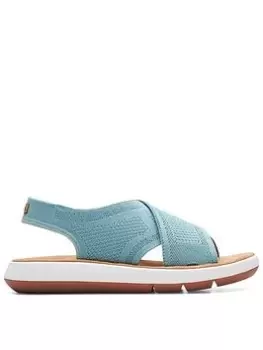 Clarks Jemsa Dash Sandals - Turquoise Knit, Turquoise, Size 5, Women