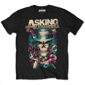 Asking Alexandria - Hat Skull Unisex Medium T-Shirt - Black