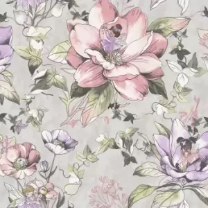 Holden Floral Fairies Grey Childrens Wallpaper