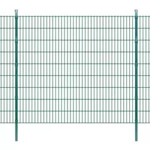 Vidaxl 2D Garden Fence Panels & Posts 2008X1830 Mm 10 M Green