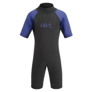 UB Kids Sharptooth Shorty Wetsuit Black/Blue 3-4 Years