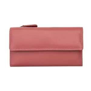 PRIMEHIDE Verona Collection Purse 16 X Card Slot - Dusty Rose