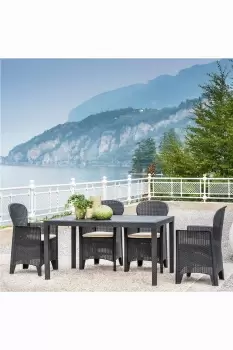 The Italian Campania 4 Seat Rattan Dining set