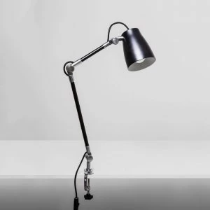 Adjustable Arm Clamp Table Lamp Matt Black, E27