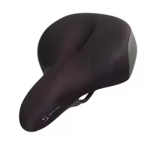 Serfas Tailbones Hybrid Saddle, W/Elastomers, Lycra - Black