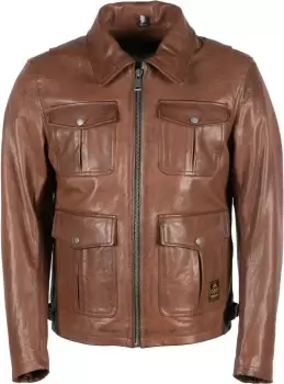 Helstons Joey Motorcycle Leather Jacket, brown, Size L, brown, Size L