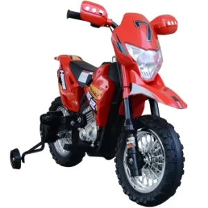 HOMCOM Childrens Motorbike Ride On Car Electric 6V Battery Kids Toy 4-Wheel in Red