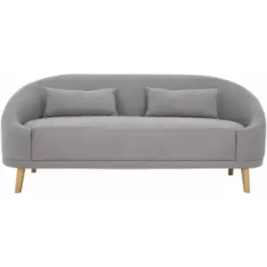 Premier Housewares - Grey Linen Sofa 2 Seater Small Sofas for Small Rooms Padded 2 Seater Sofa Seats Small Sofa 2 Seater Sofas for Living Room