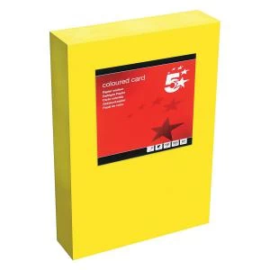 Office Coloured Card Tinted 160gsm A4 Deep Yellow Pack 250 938091