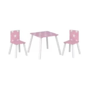 Star Table and Chairs Pink