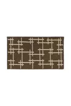 Vector Machine Washable Latex Backed Doormat, 40x70cm, Brown