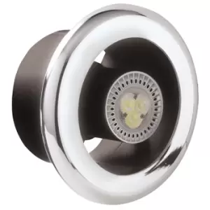 Manrose LEDSLKTC 100mm LED Showerlite Fan Kit Timer(Chrome) (Return Unit) - (Used) Grade A