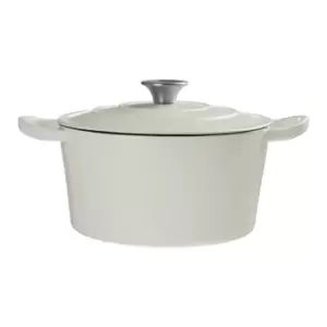 Premier Housewares Cast Iron Casserole Dish - Matte White