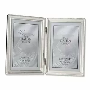 Plain White Silver Promotion Double Frame 6x4