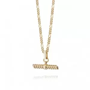 Treasures Rope T Bar 18ct Gold Plated Necklace TN01_GP