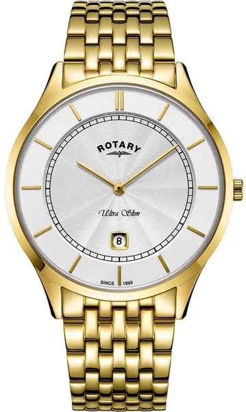 Rotary Watch Ultra Slim Gold - Silver RTY-1019