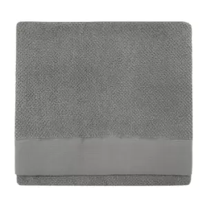 Textured Weave Bath Towel Cool Grey